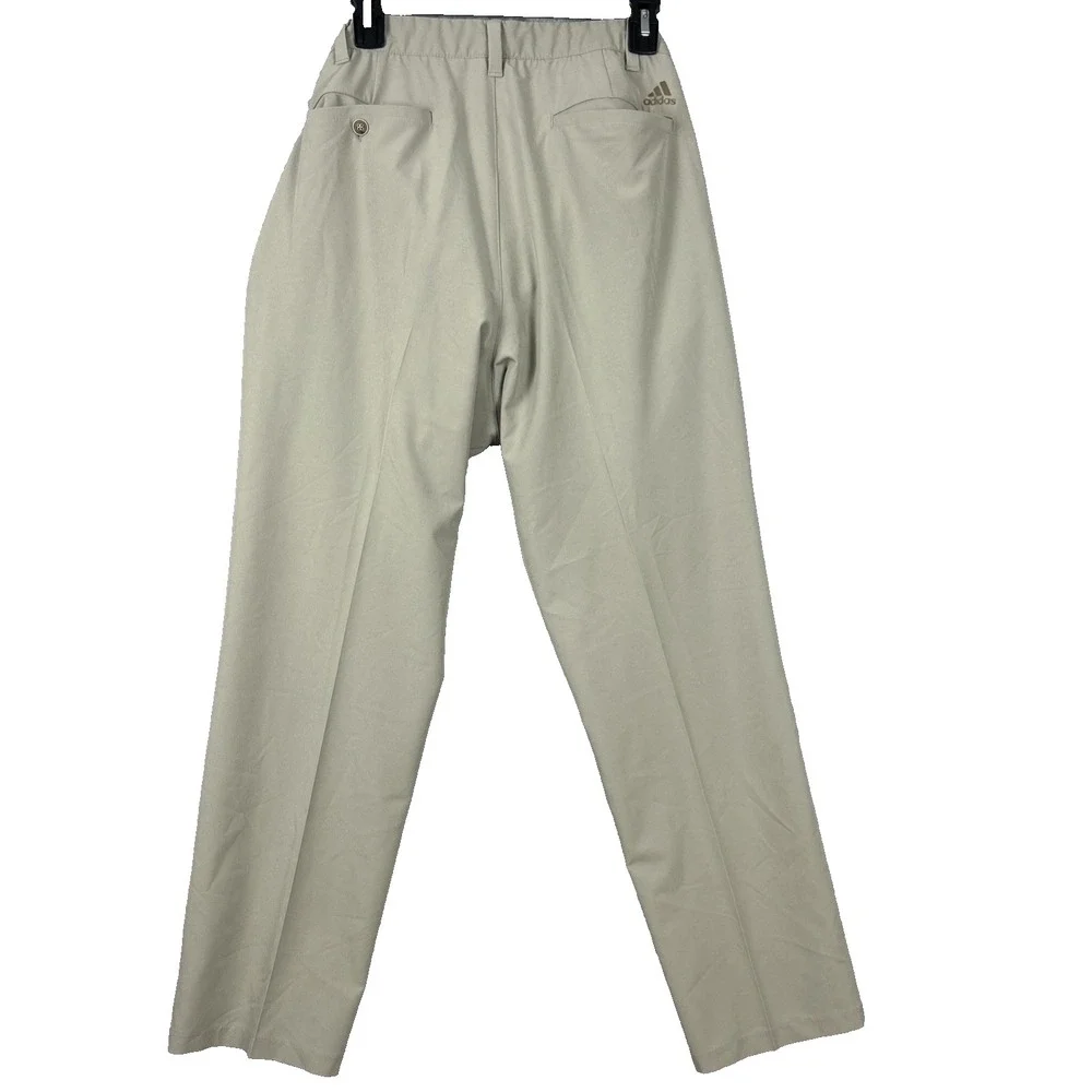 Adidas Golf‎ Pants Men's 34x30 Beige Stretch Logo Lightweight Moisture Wicking